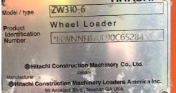 2021 Hitachi ZW310-6 Wheel Loader