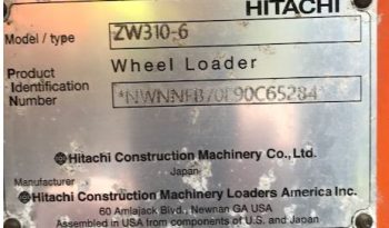 2021 Hitachi ZW310-6 Wheel Loader full