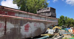 37 ft. Steel Push Boat Hull and Pilot House