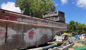 37 ft. Steel Push Boat Hull and Pilot House